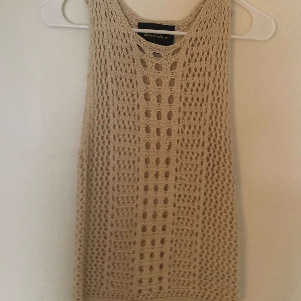 Crochet top -beige